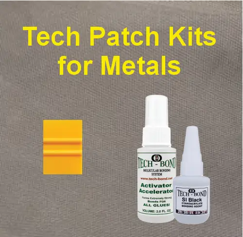 A Patch Kits for the repair of metal pipes and tanks plus PVC.