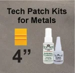 4" Wide Tech Patches for the repair of metal tanks.