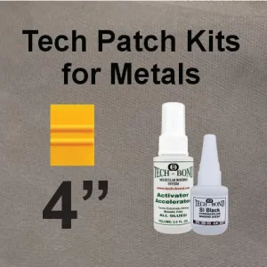 4" Wide Tech Patches for the repair of metal tanks.