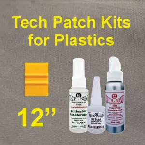12 inch wide A Patch Kits for the repair of plastic and metal pipes and tanks.