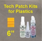 6 inch wide A Patches for the permanent repair of plastic and metal pipes and tanks.