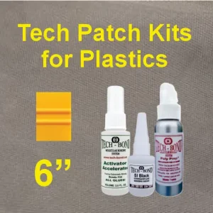 6 inch wide A Patches for the permanent repair of plastic and metal pipes and tanks.