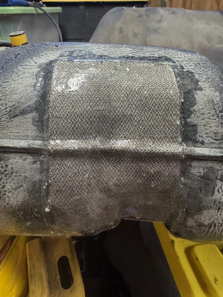 Patch-on-a-patch technique on a split seam