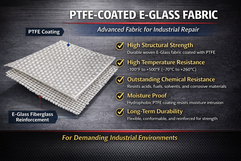 PTFE coated e-glass fabric